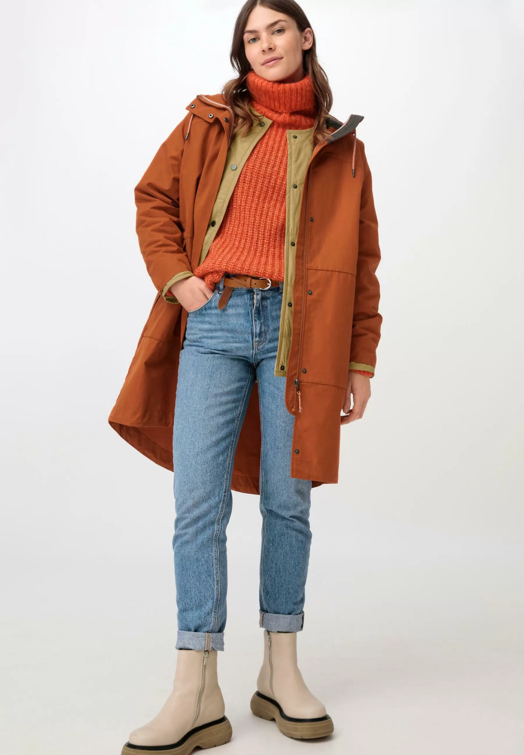 Cheap Allwetter Nature Aus Reiner Bio-Bau - Parka Donna Parka