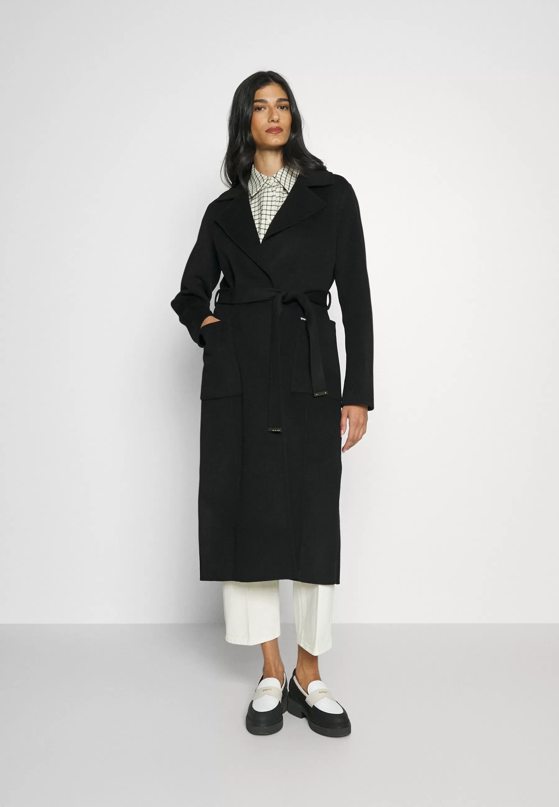 Best Belted Wrap Style Face Coat - Cappotto Classico Donna Classici