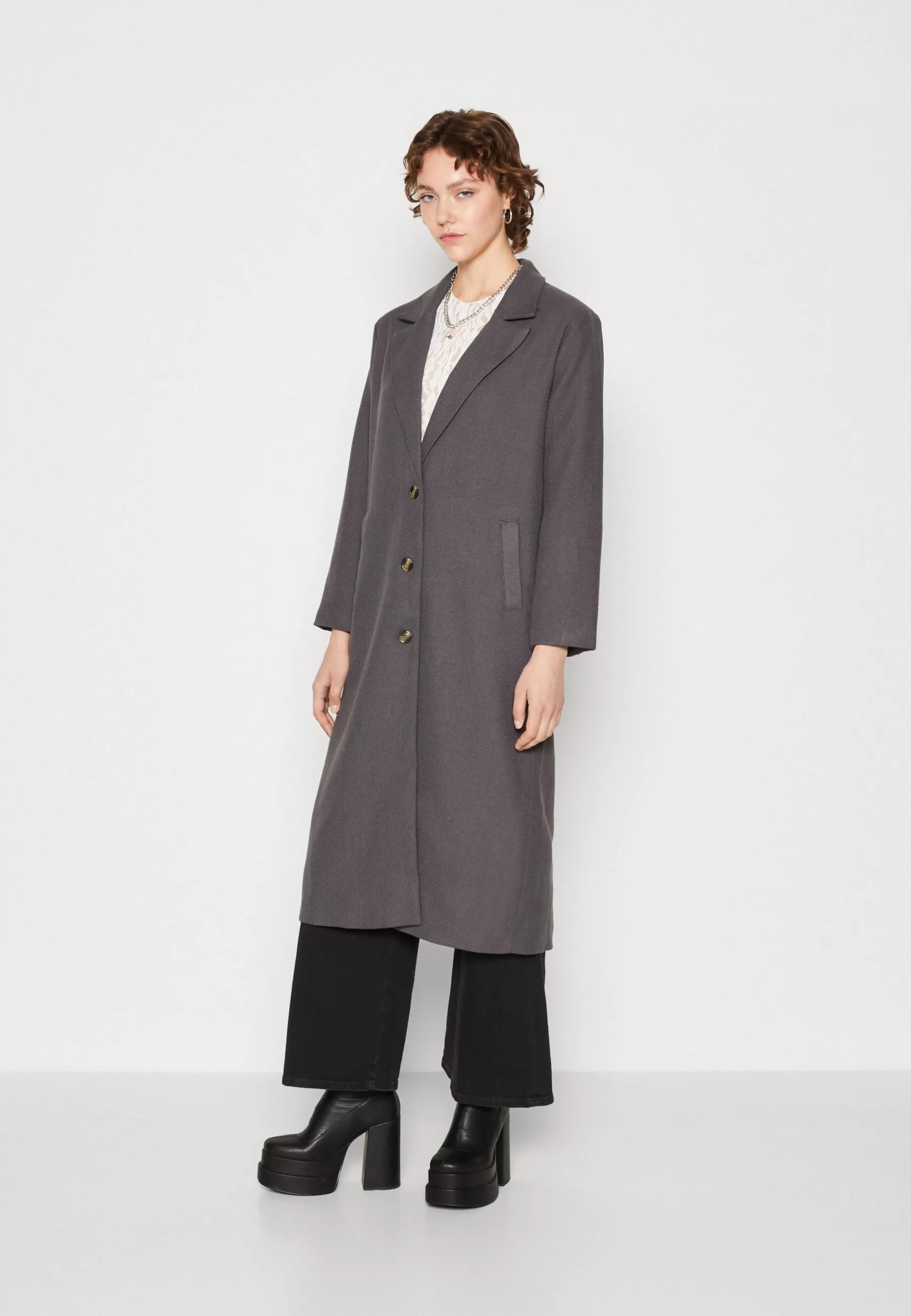 Online Button Down Coat - Cappotto Classico Donna Classici