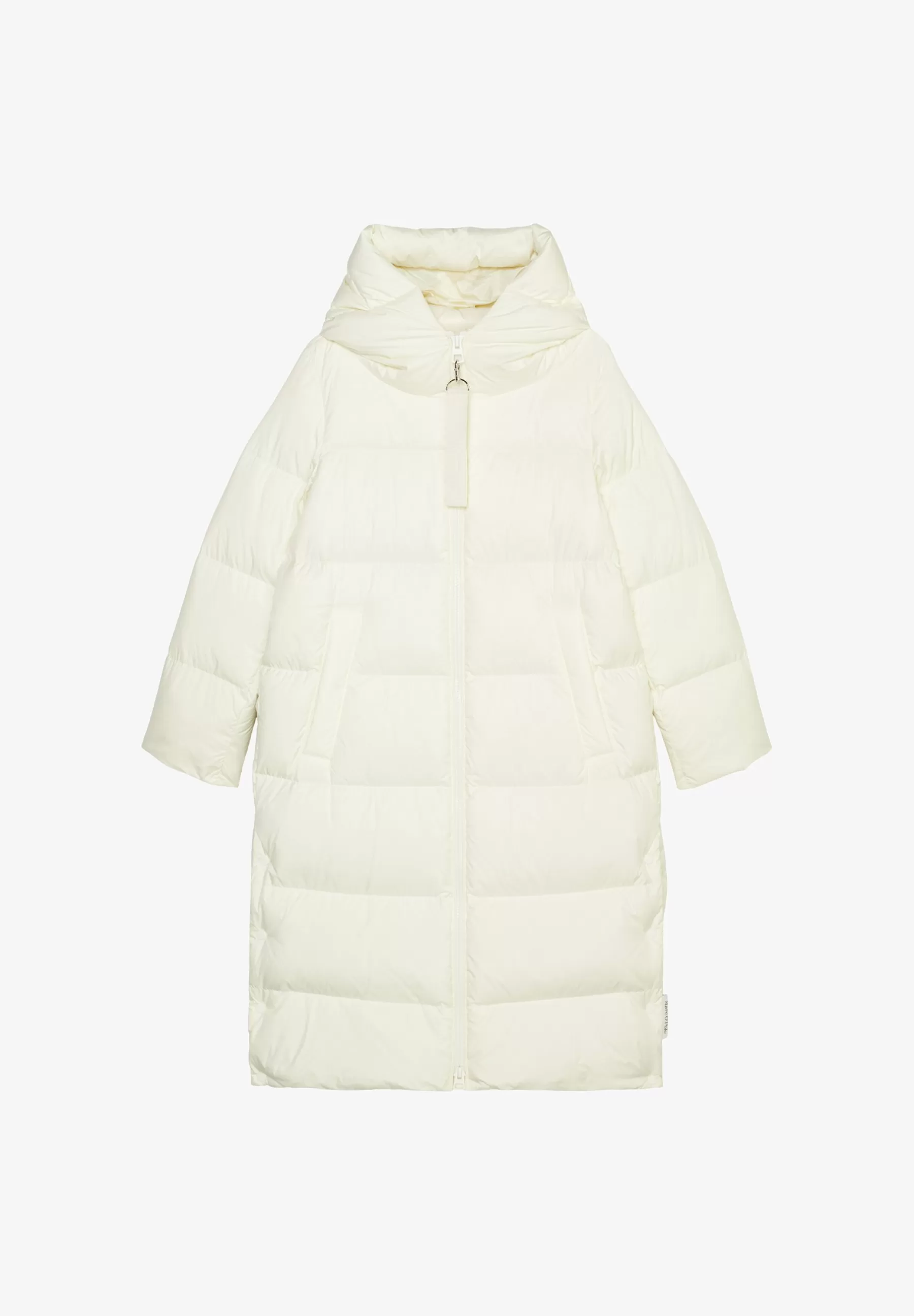 Sale Coat Fixed Hood Welt Pockets Side Slits With Pressbuttons - Piumino Donna Piumini Lunghi