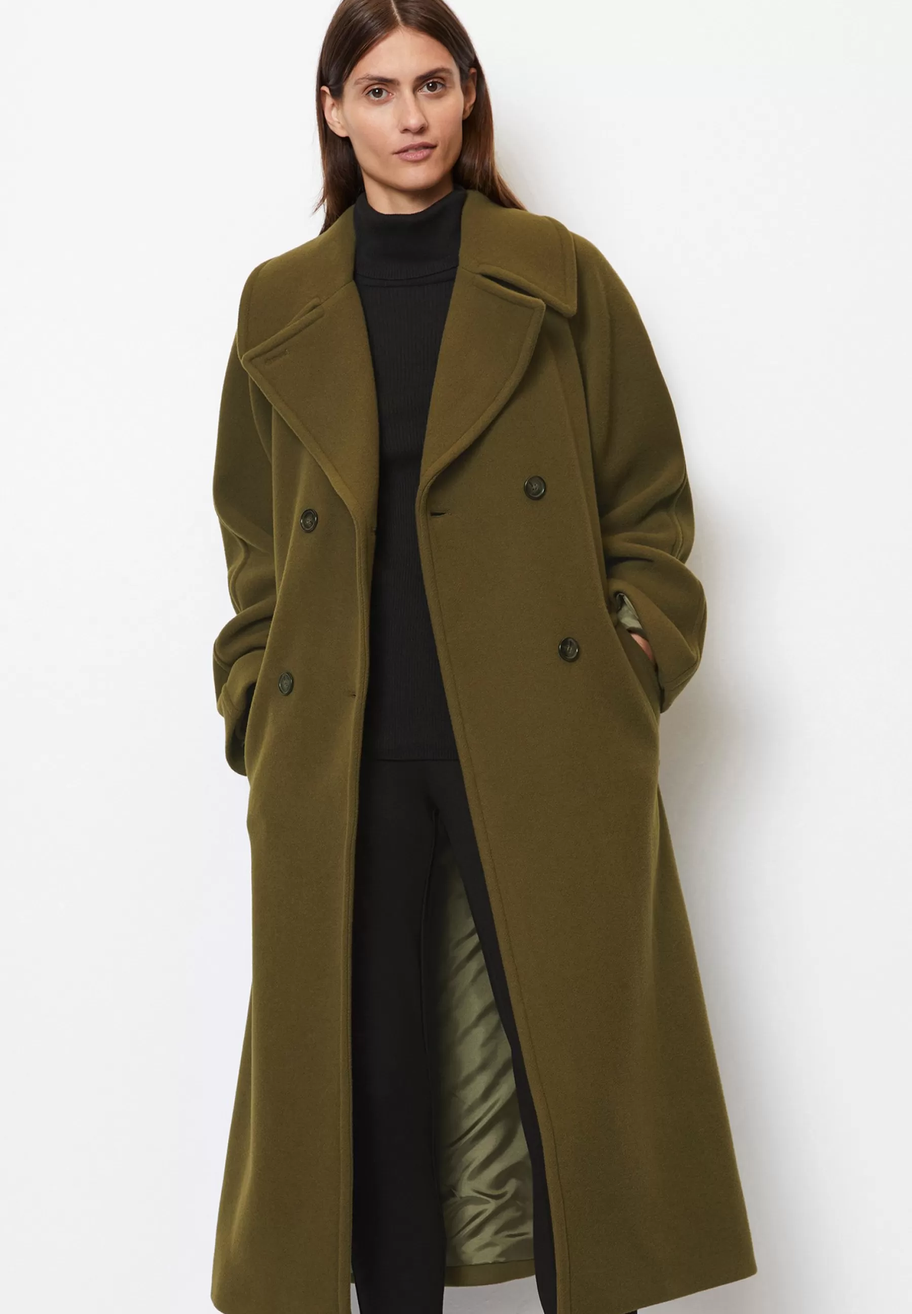 Hot Double Breasted, Long Shape, Lapel Collar - Cappotto Classico Donna Classici