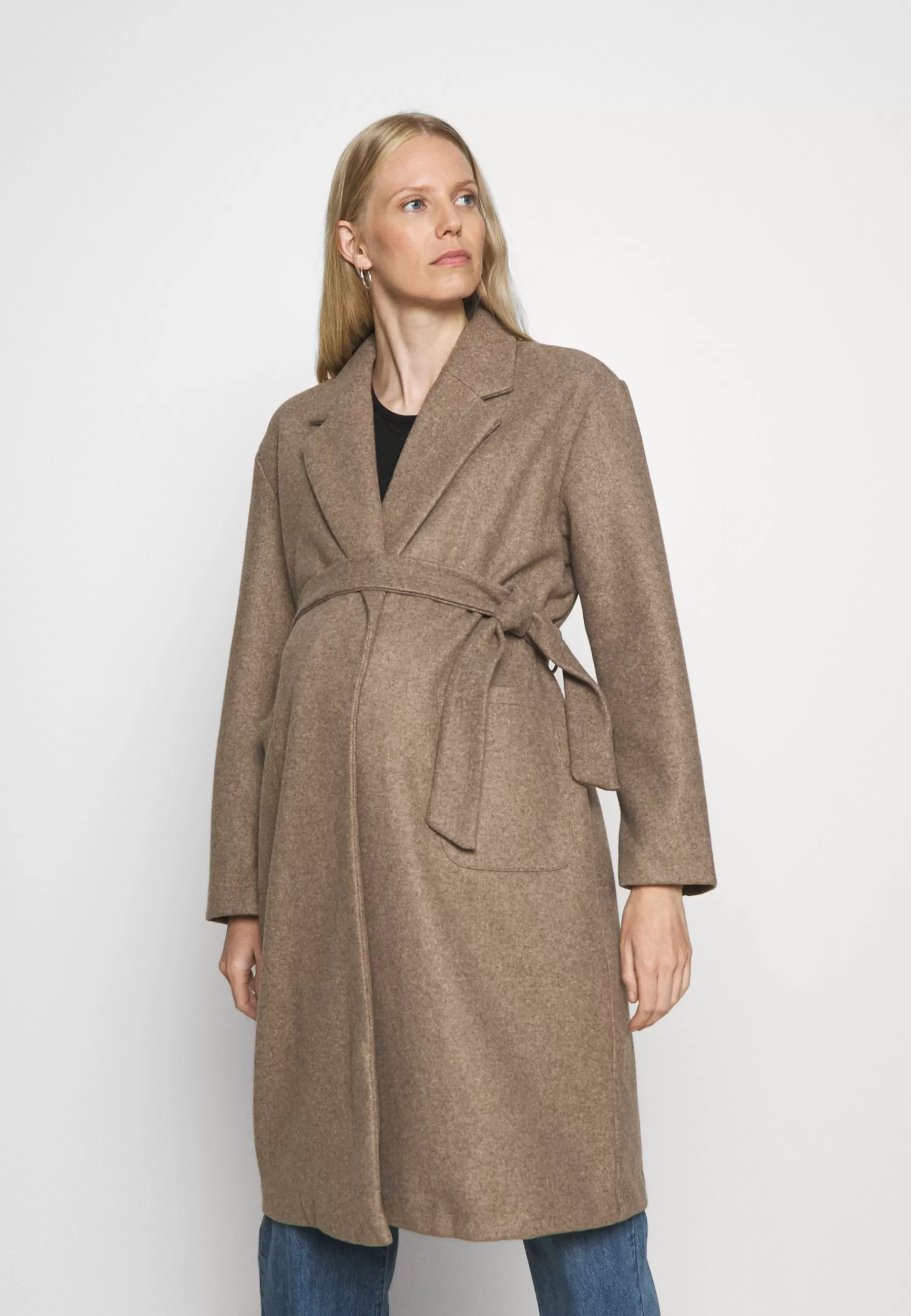 Hot Olmtrillion Long Belt Coatigan - Cappotto Classico Donna Classici