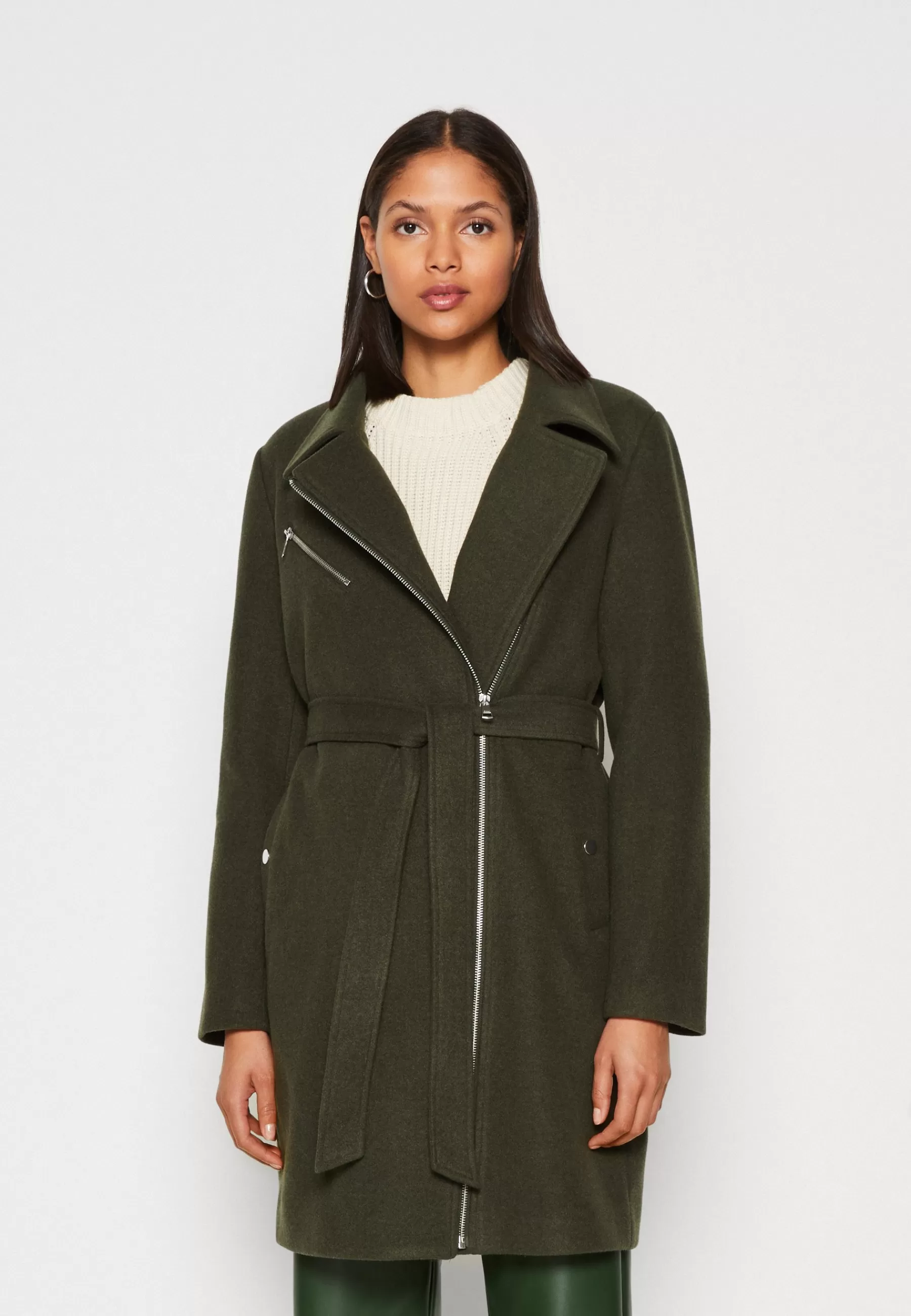 New Onlemily Zip Biker Coat - Cappotto Classico Donna Classici