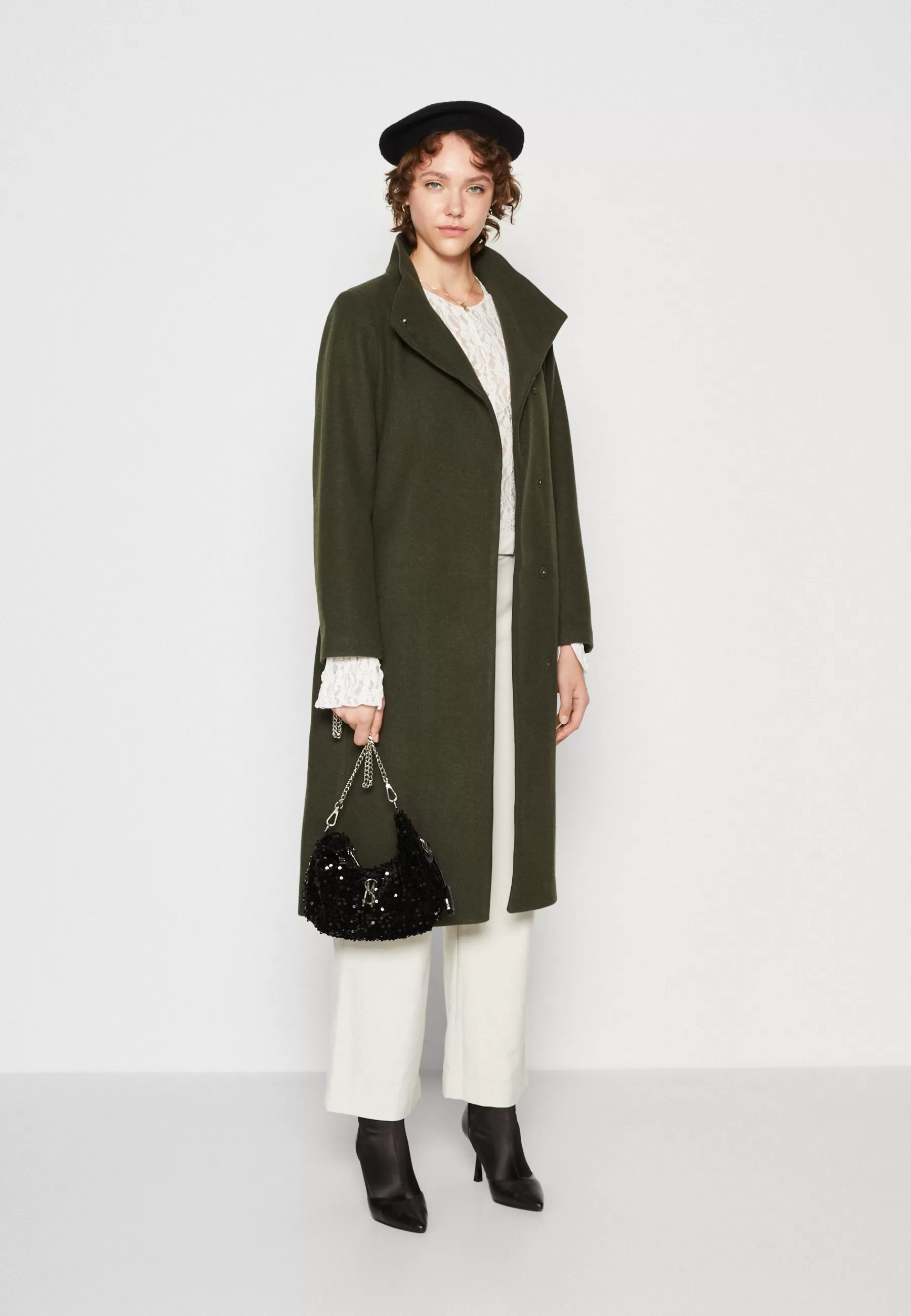 Discount Onlemma Highneck Coat - Cappotto Classico Donna Classici