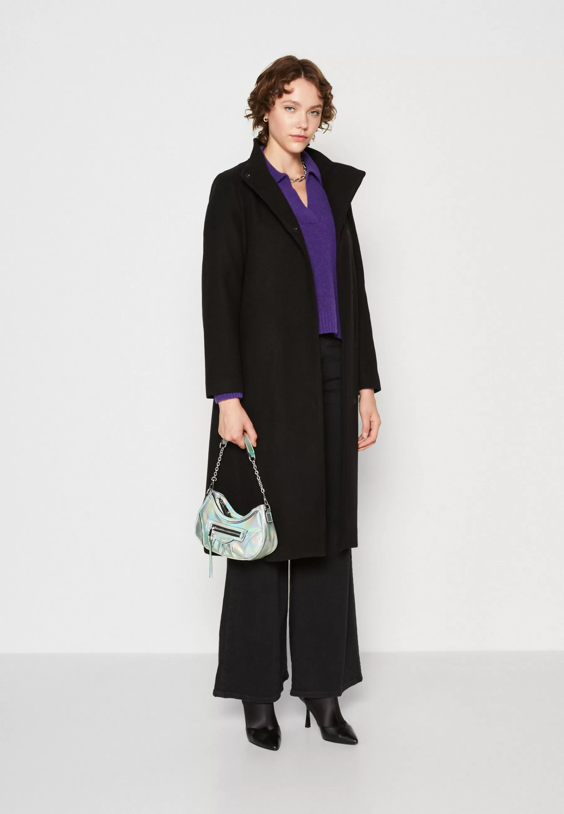 Hot Onlemma Highneck Coat - Cappotto Classico Donna Classici