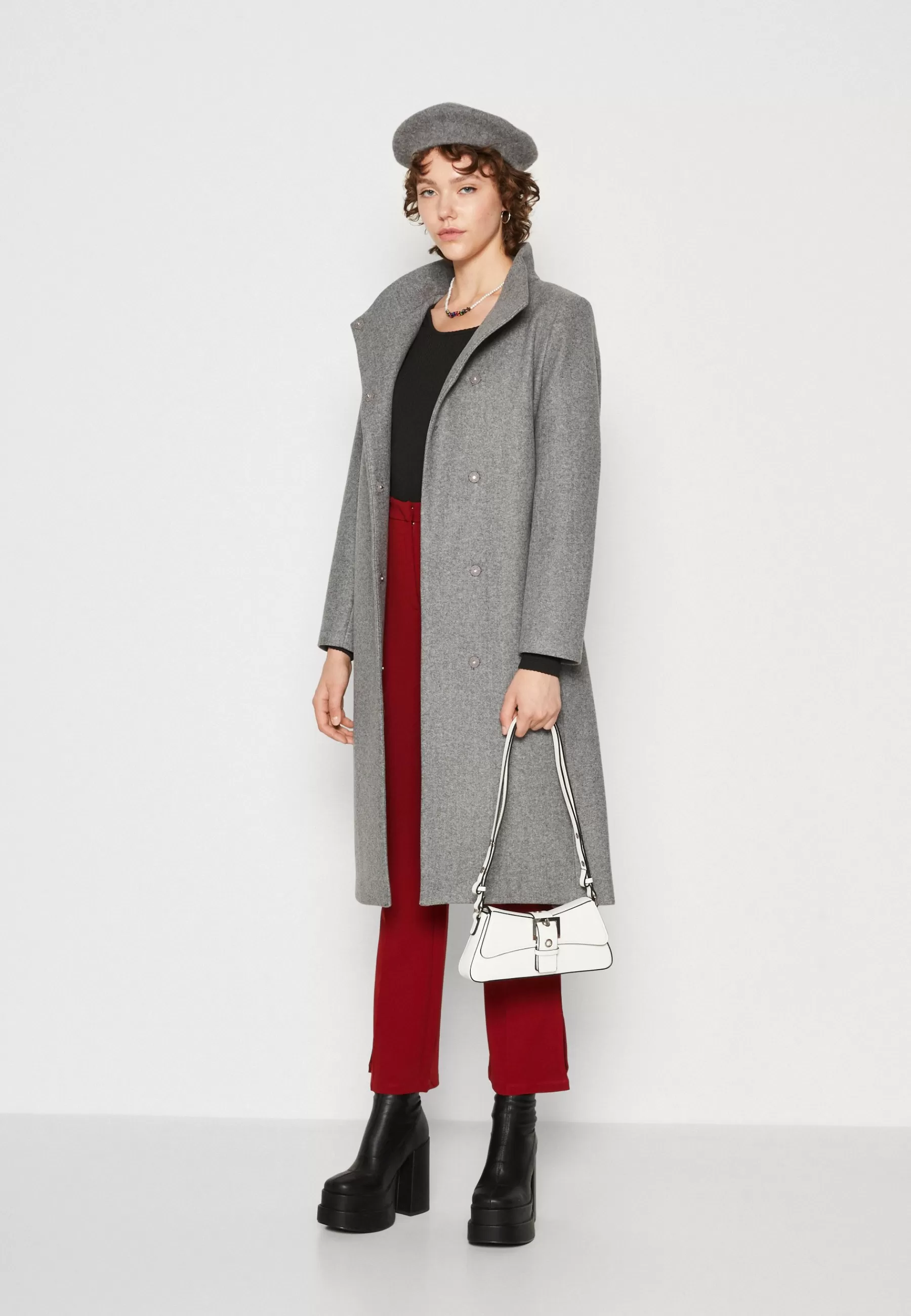Fashion Onlemma Highneck Coat - Cappotto Classico Donna Classici
