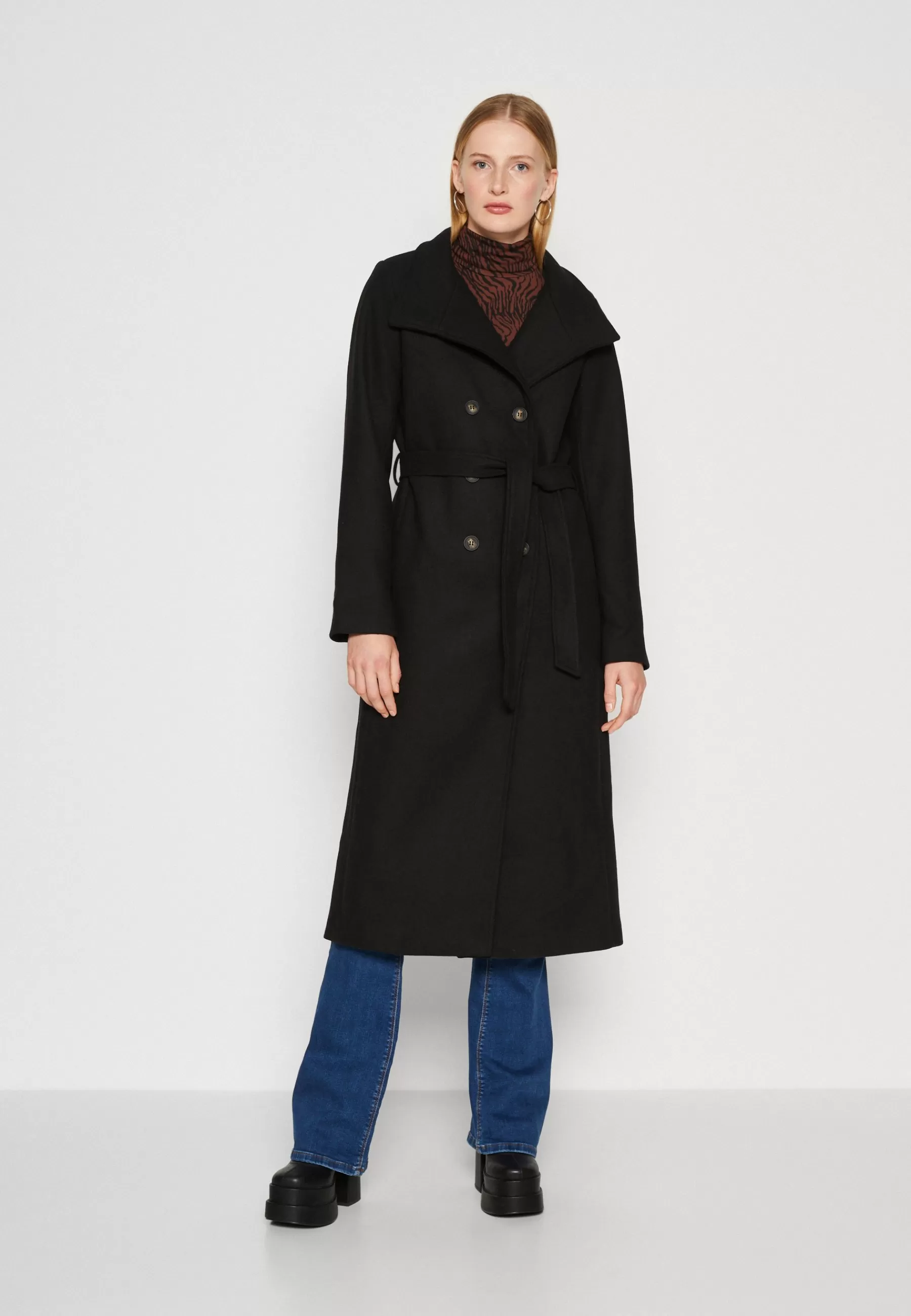 Outlet Onlmedina Long Belted Coat - Cappotto Classico Donna Classici