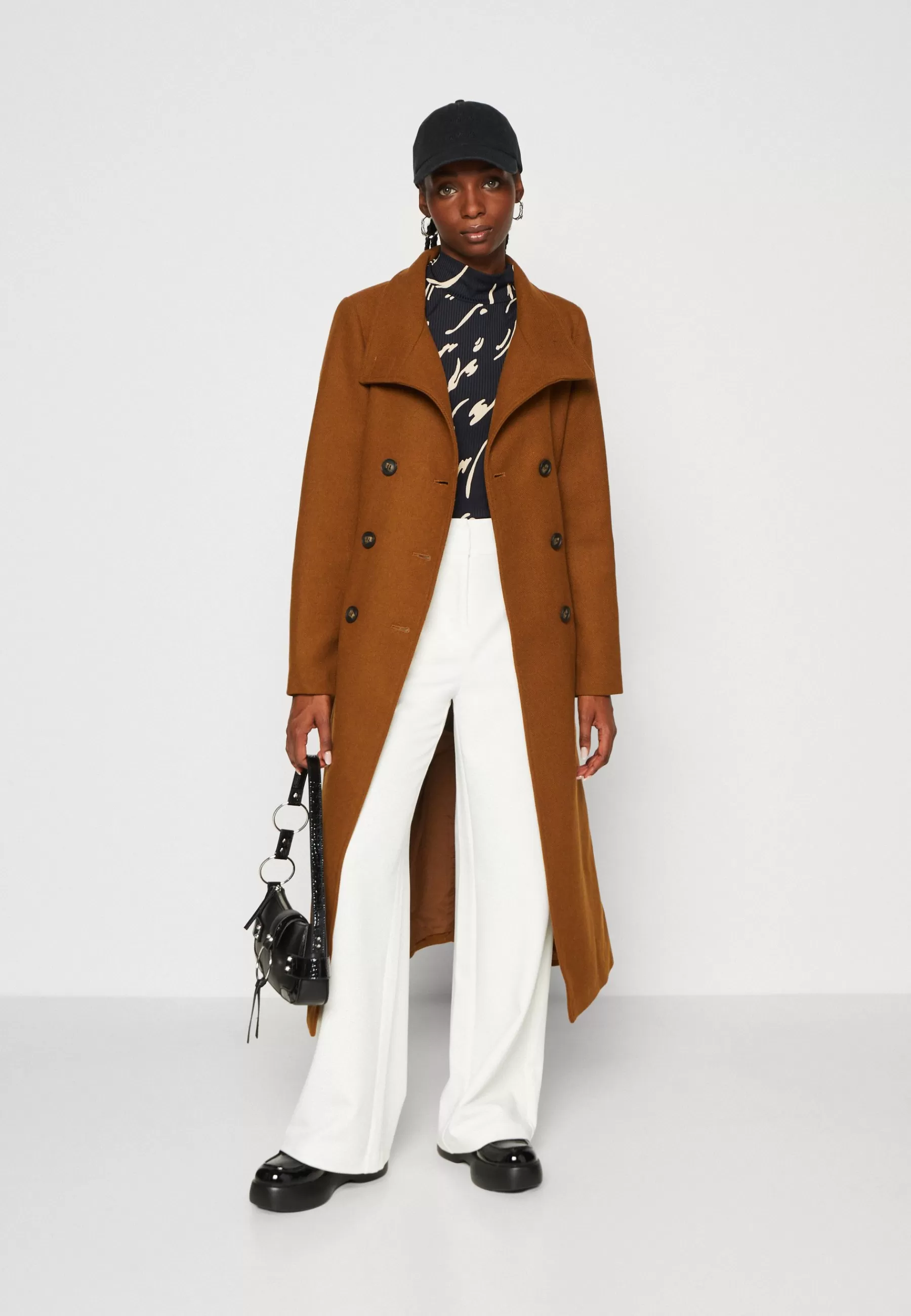 New Onlmedina Long Belted Coat - Cappotto Classico Donna Classici