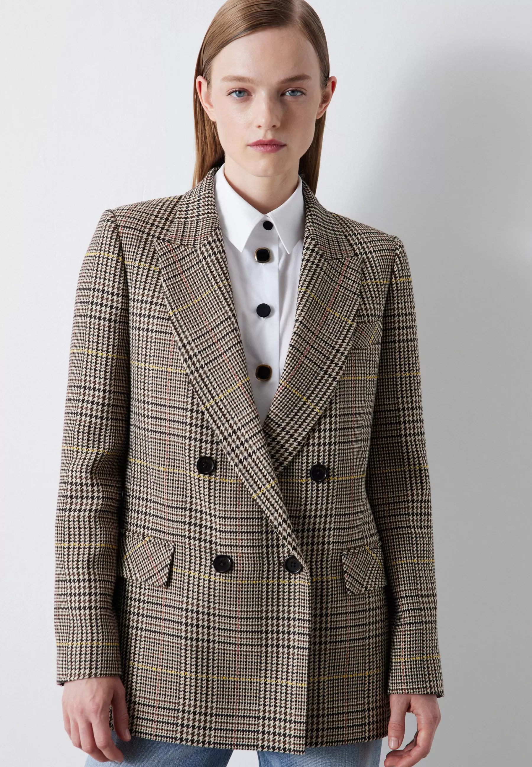 New Regular Fit Crowbar Pattern - Cappotto Corto Donna Classici