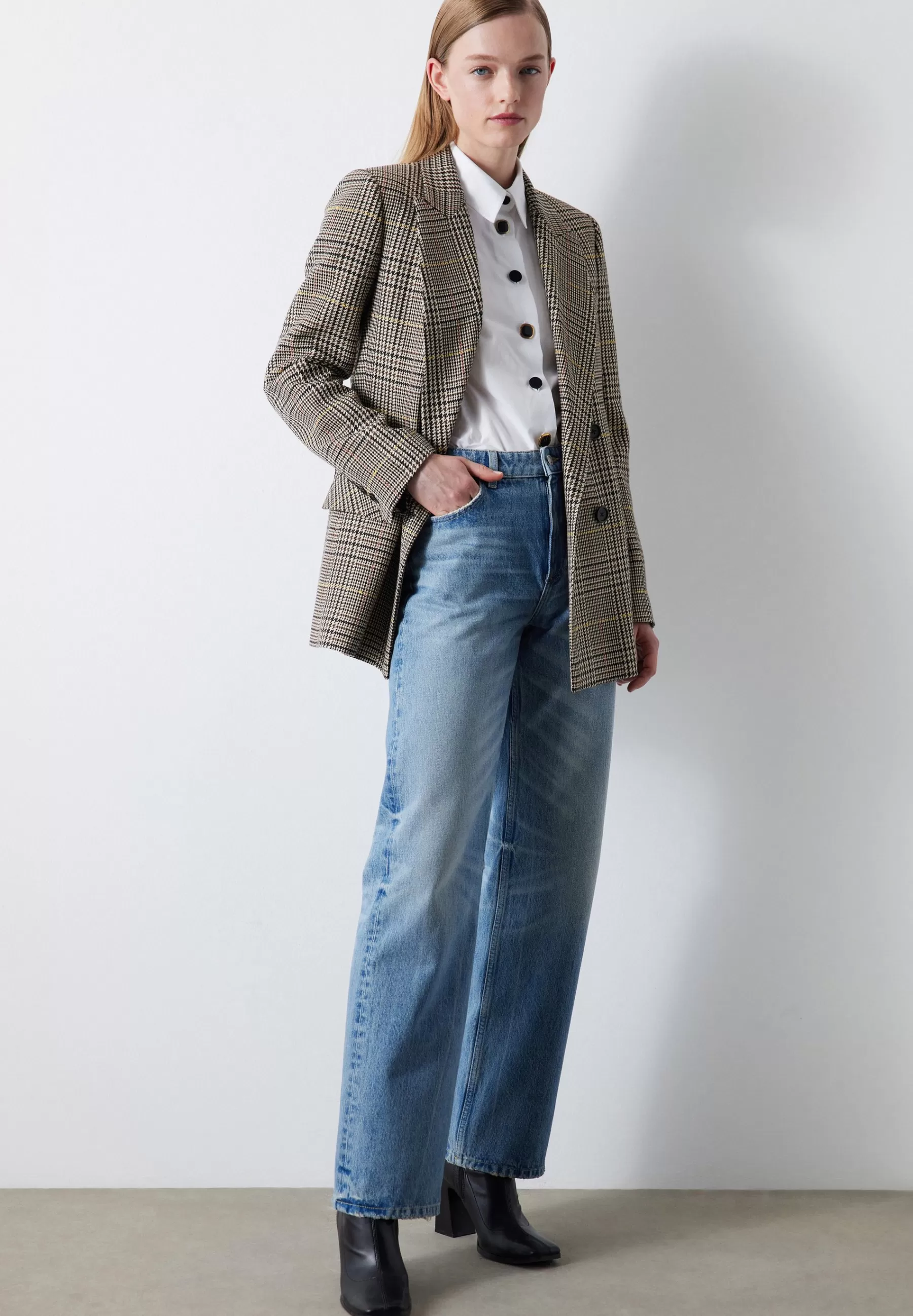 New Regular Fit Crowbar Pattern - Cappotto Corto Donna Classici