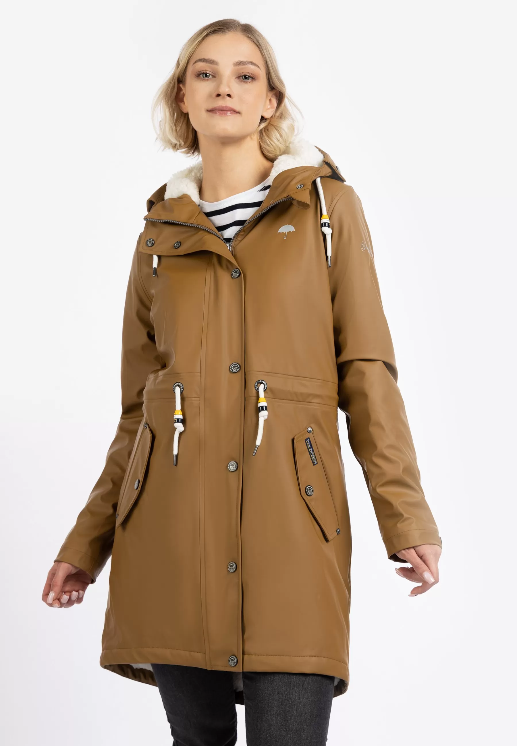 Sale Regenmantel Mit Webpelzfutter In Teddyoptik Kilata - Parka Donna Parka