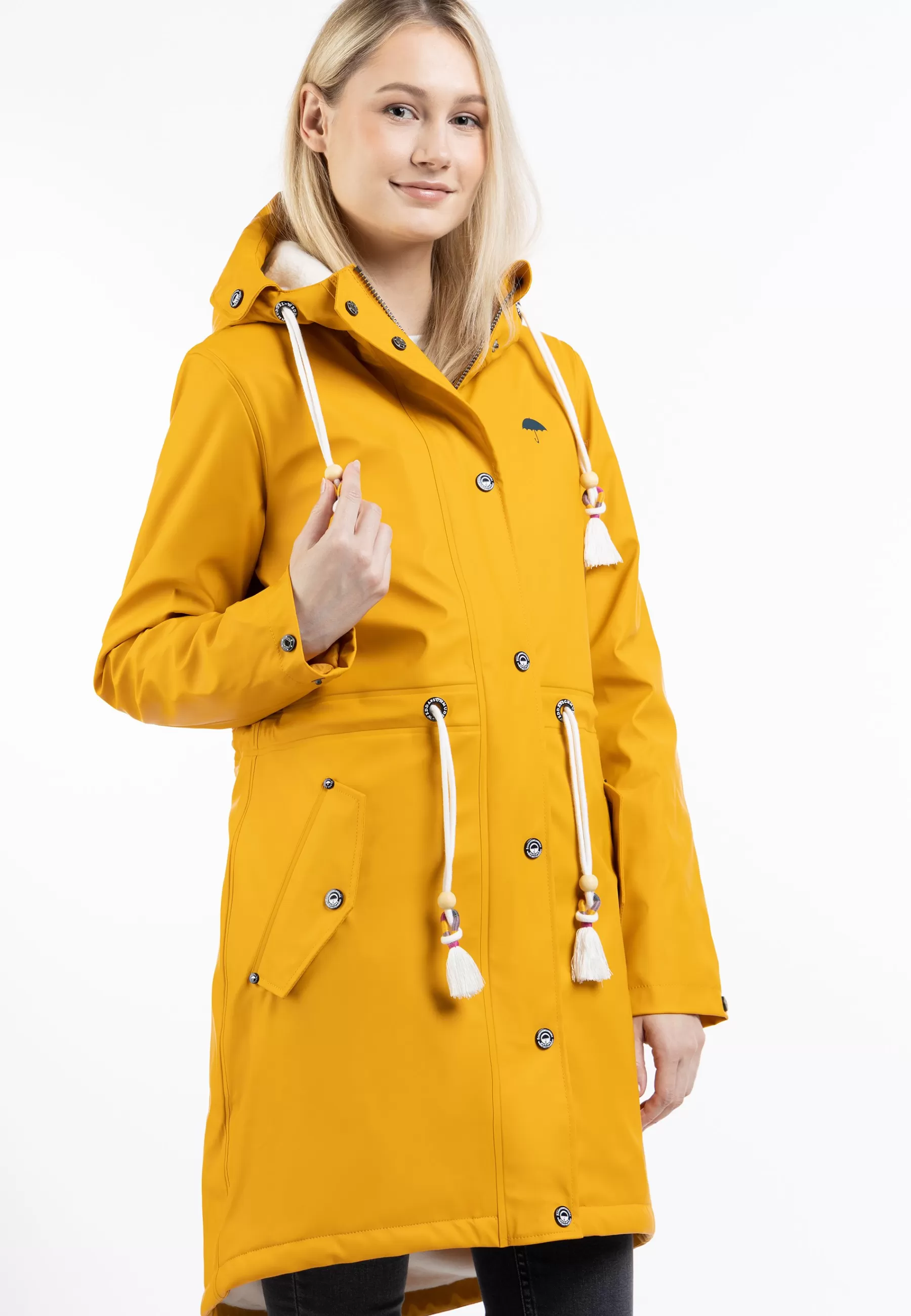New Regenmantel Mit Webpelzfutter Keyti - Parka Donna Parka