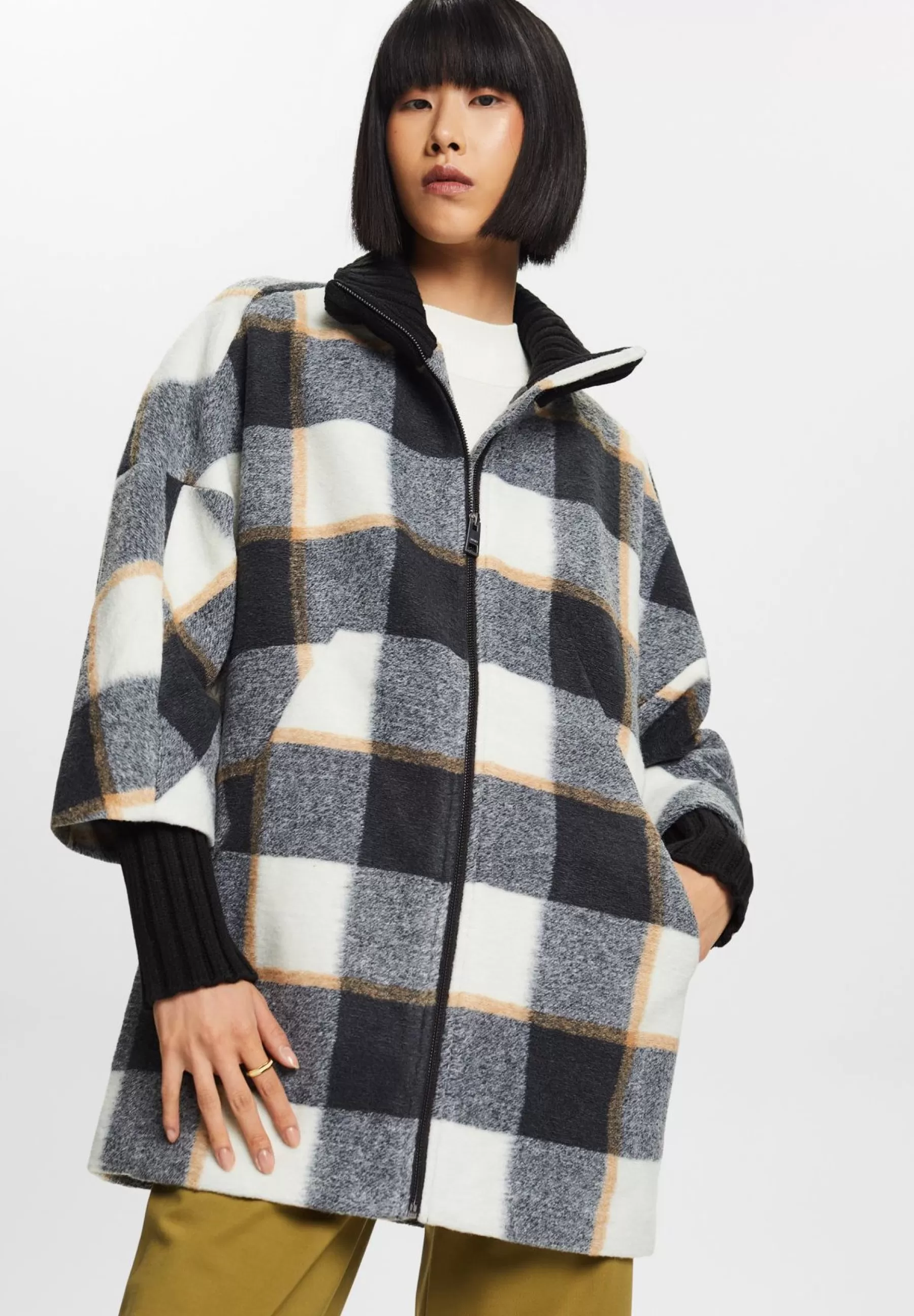 New Sg-083Eo1G329 Checkedlong - Cappotto Classico Donna Classici
