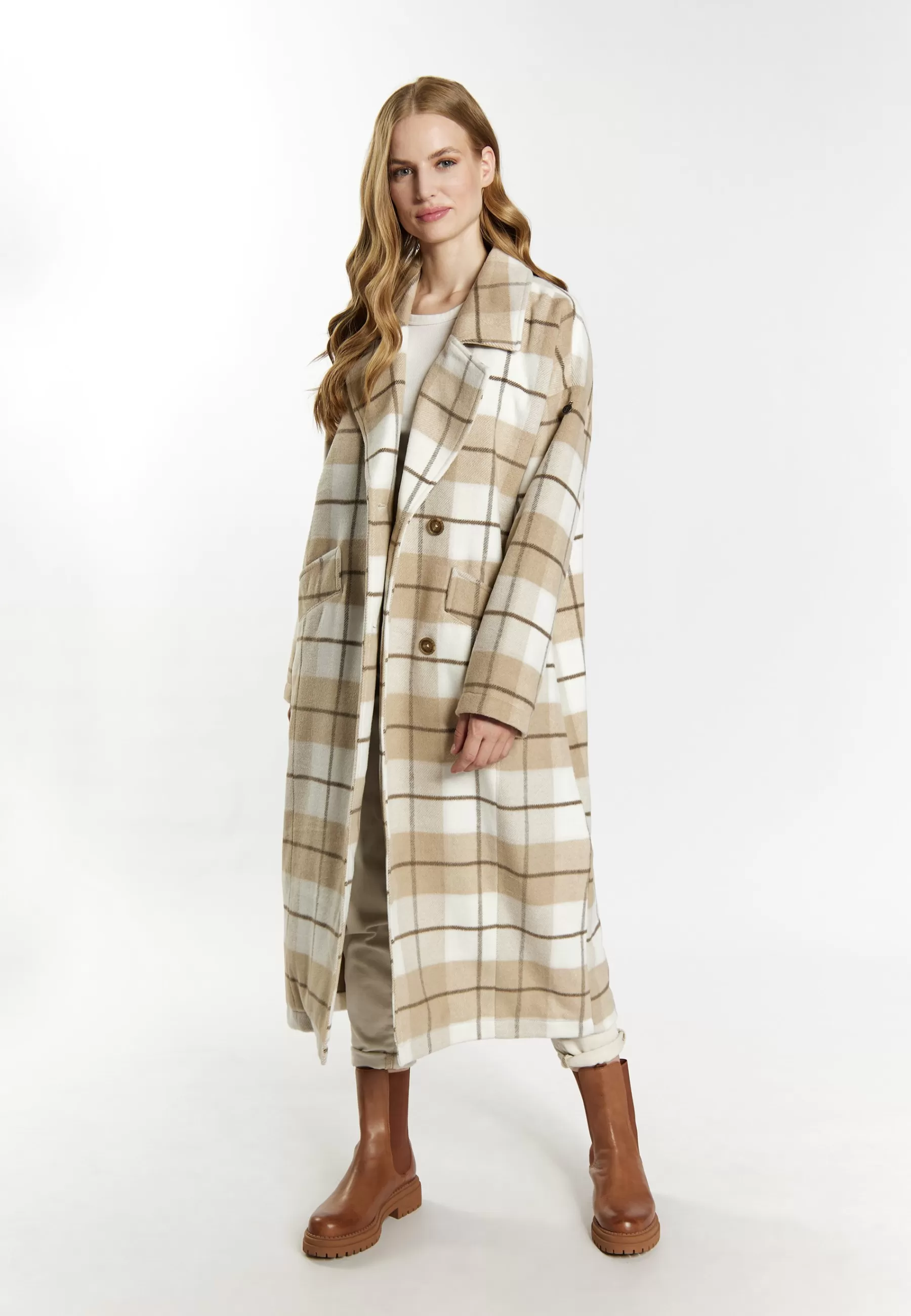 Hot Ubergangs Im Karo-Design Imane - Cappotto Classico Donna Classici