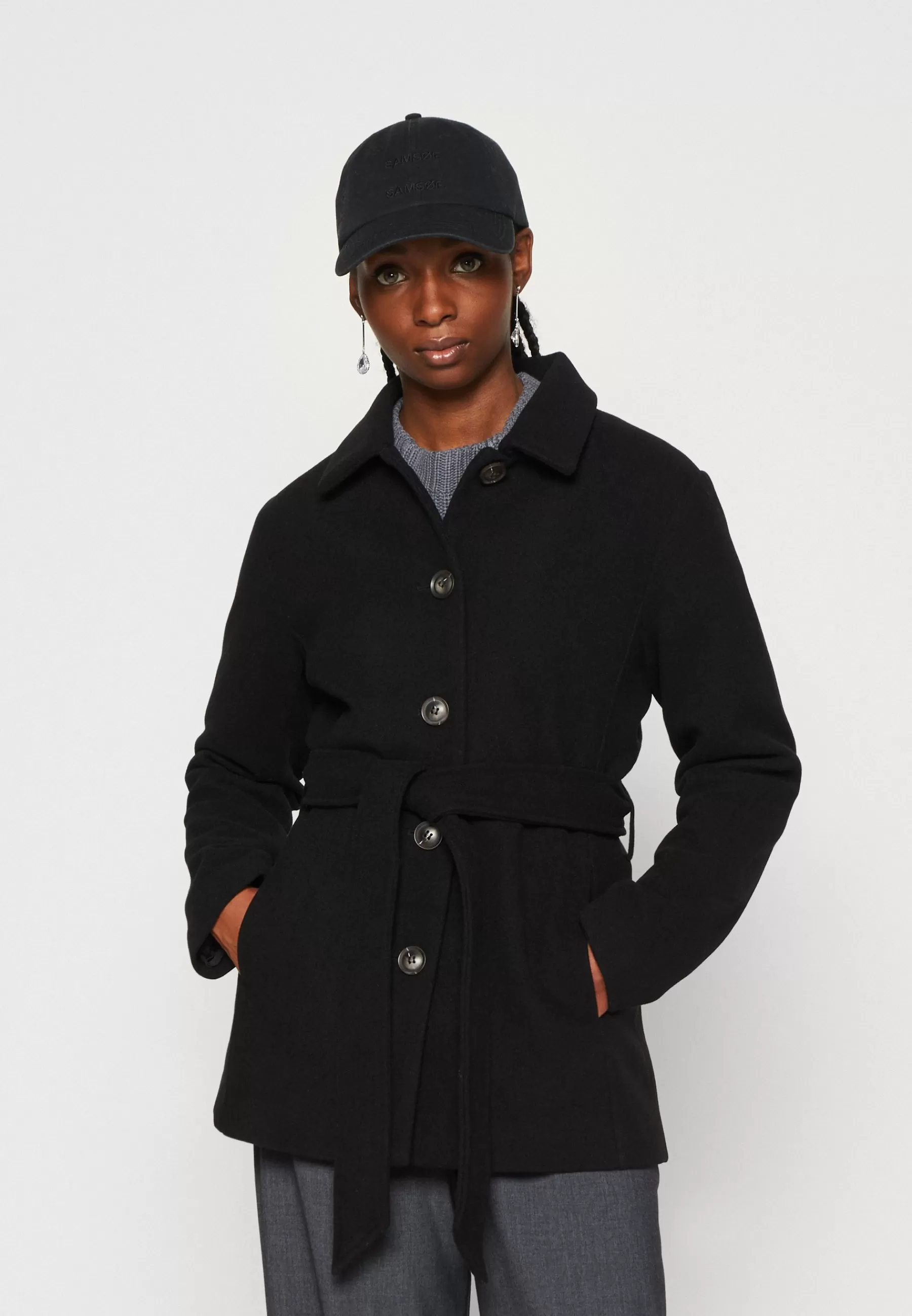Hot Vilidra Short Belt Coat - Cappotto Classico Donna Classici
