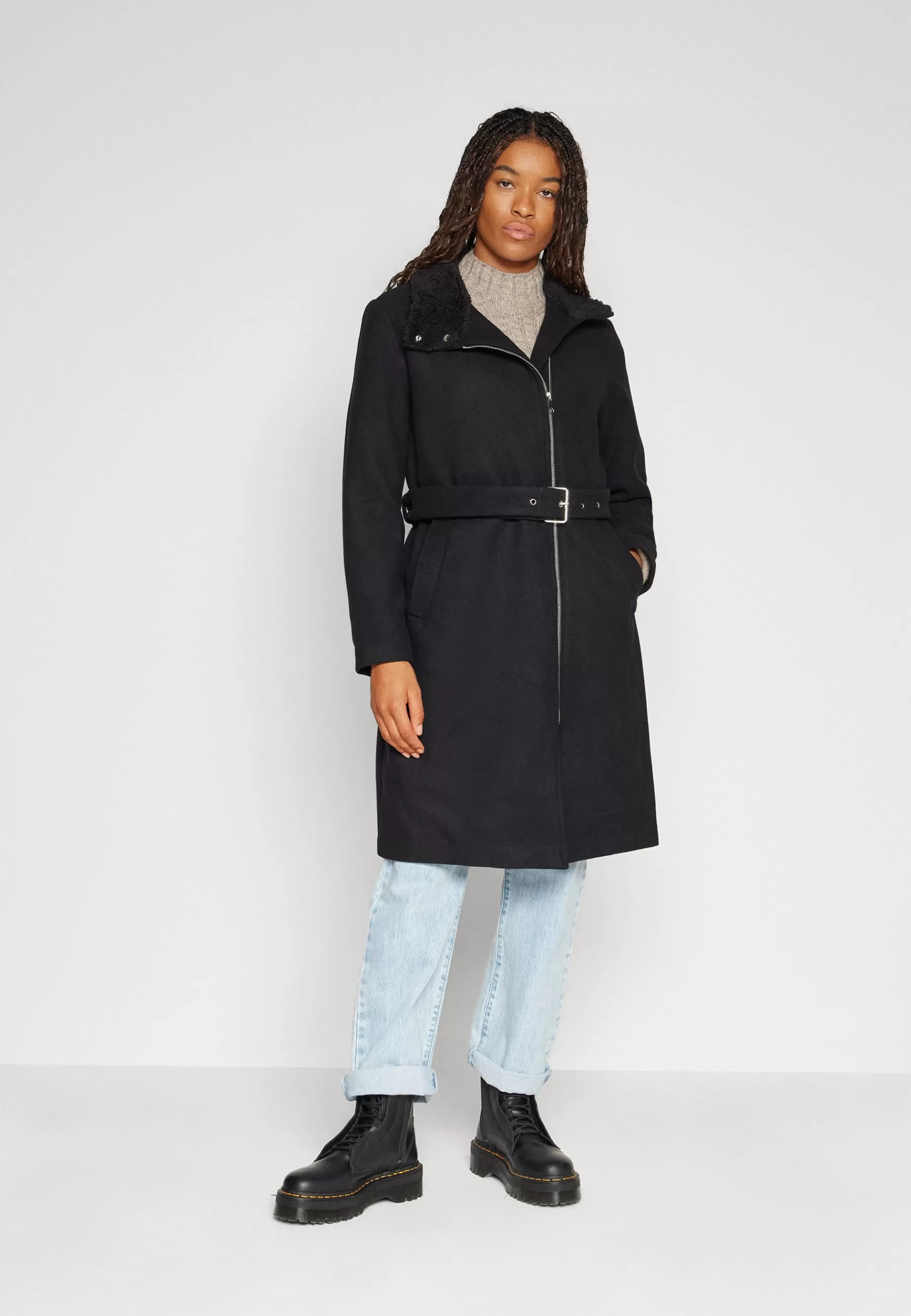 New Vmdenverfebe Long Coat - Cappotto Classico Donna Classici
