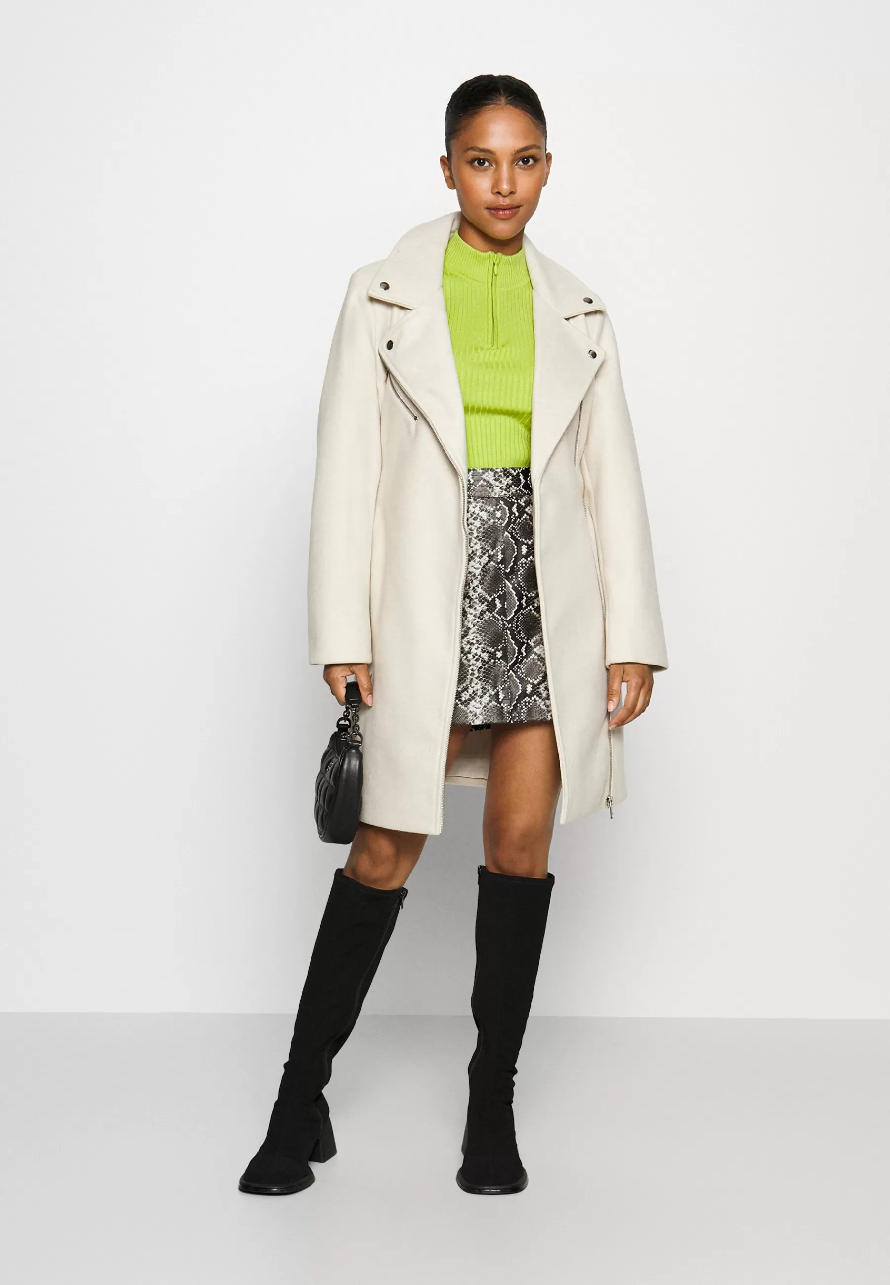 Store Vmpop Biker Coat - Cappotto Classico Donna Classici