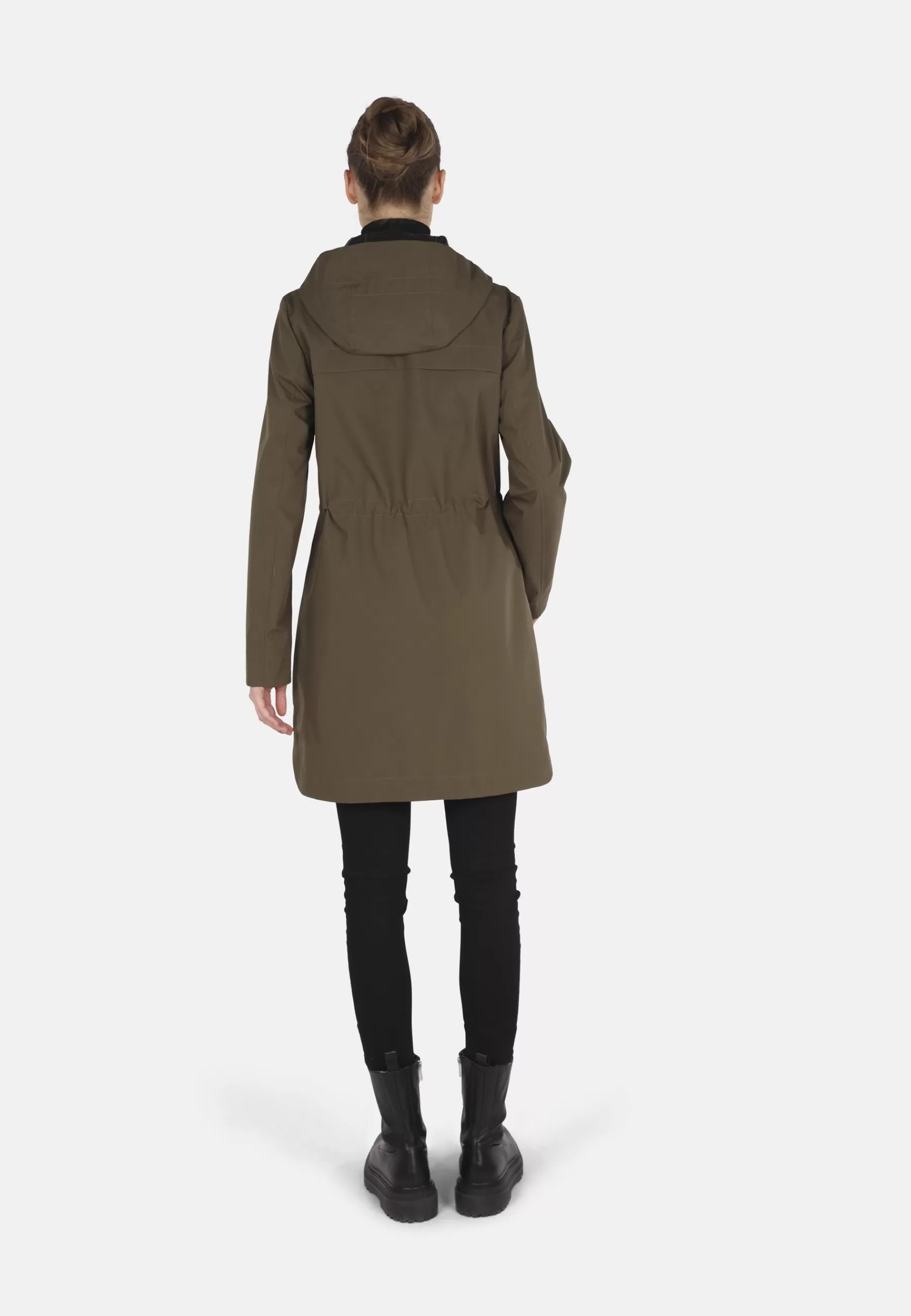 Outlet Weather Protection Mit Kapuze Reissverschluss Tunnelzug An Kapuze Und Taille - Parka Donna Parka