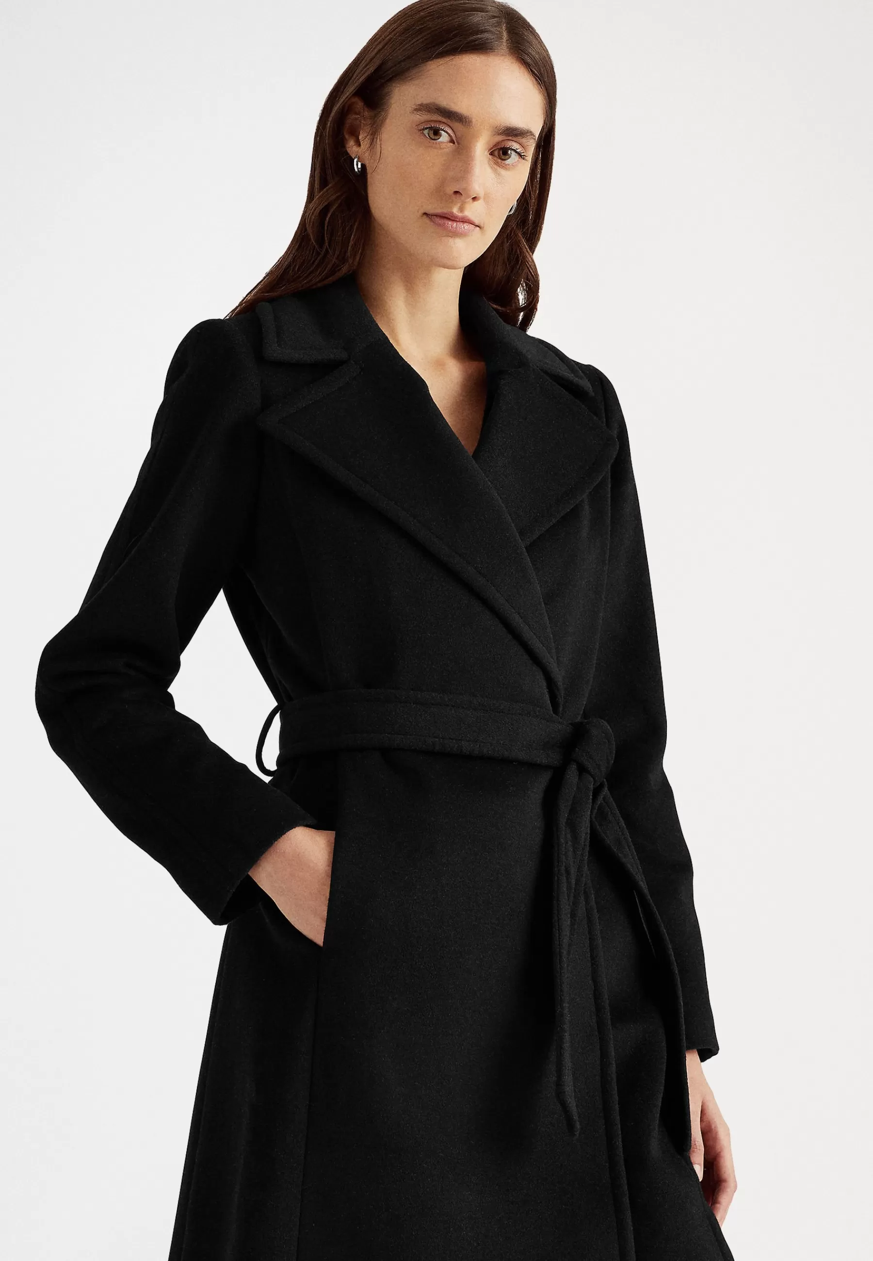 Fashion Wrap Lined Coat - Cappotto Classico Donna Classici