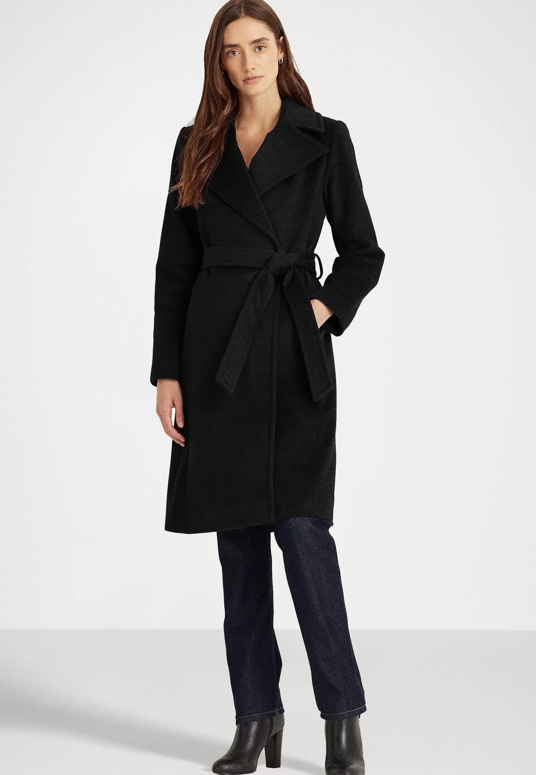 Fashion Wrap Lined Coat - Cappotto Classico Donna Classici