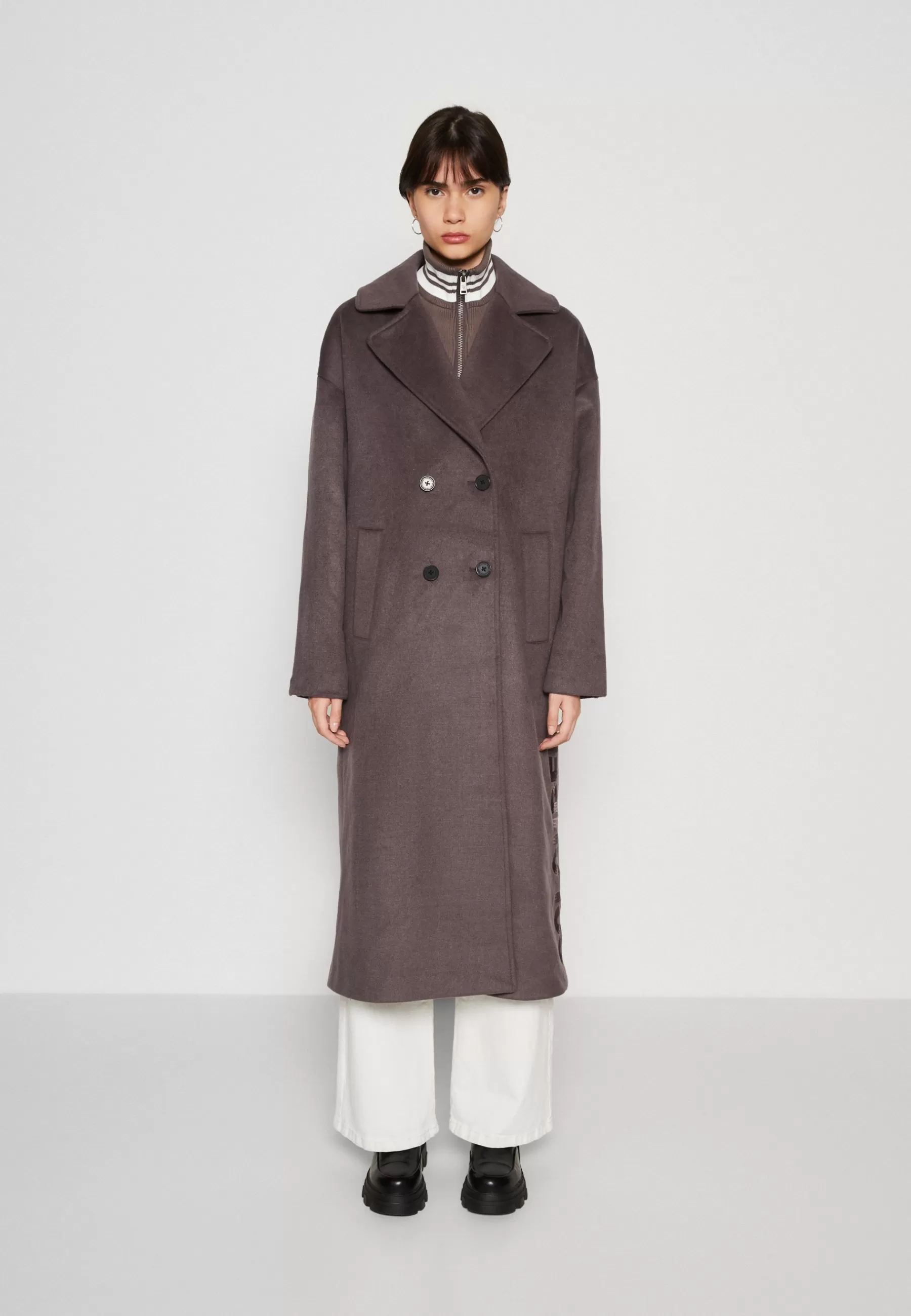 Outlet Zania Collar Coat - Cappotto Classico Donna Classici