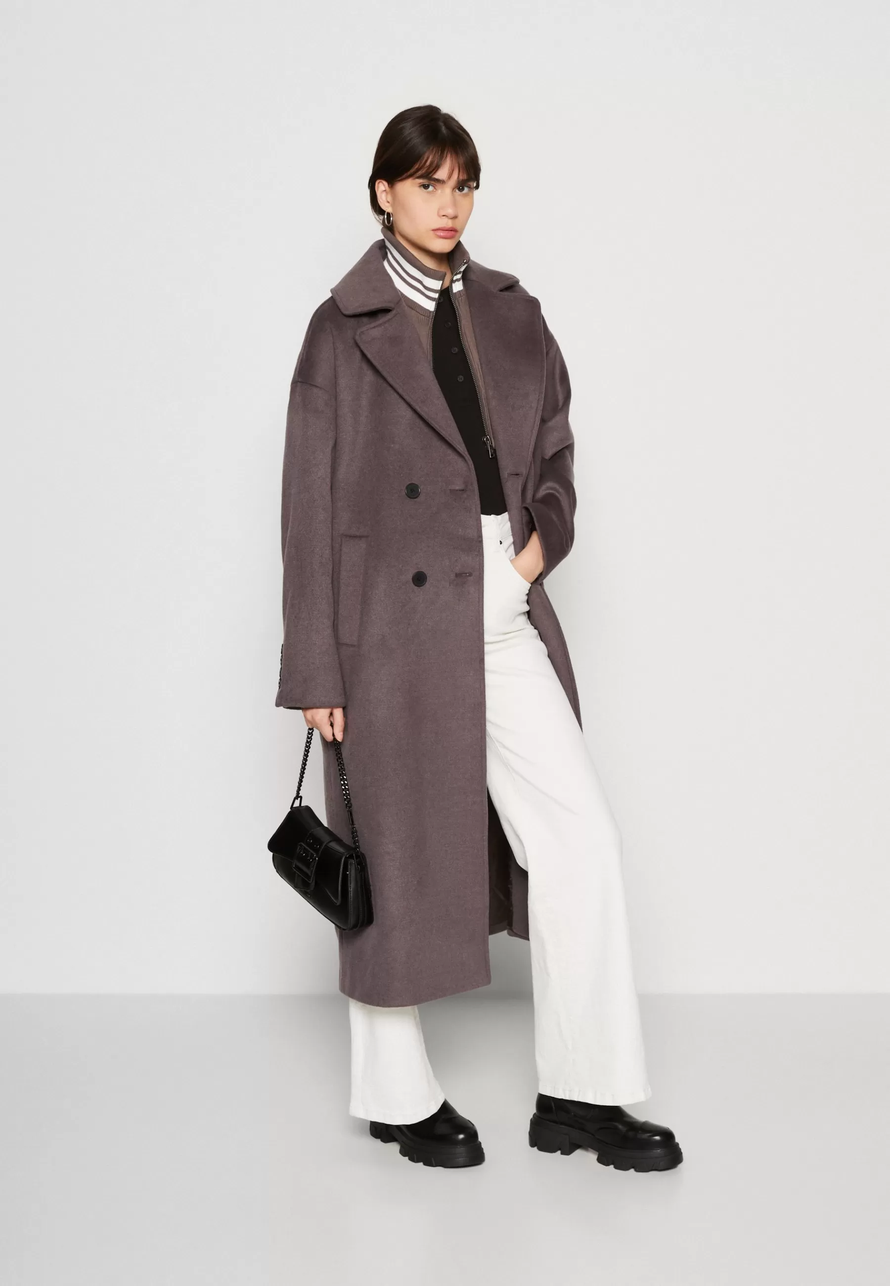 Outlet Zania Collar Coat - Cappotto Classico Donna Classici